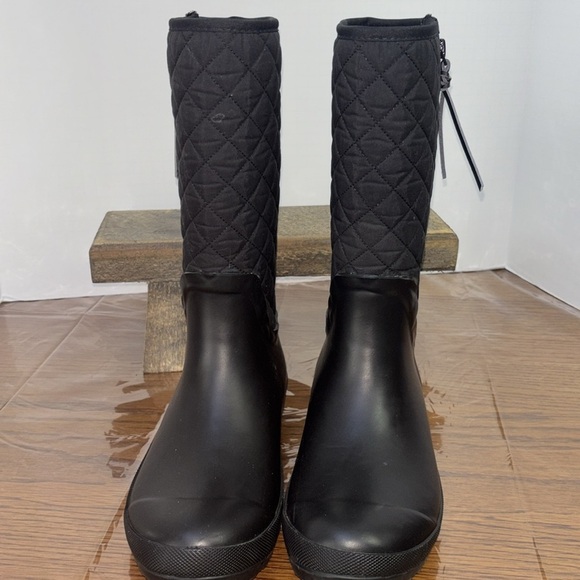 Women’s Sperry black top slider calf boots. For rain or snow.Size 9 EUC - Picture 3 of 7